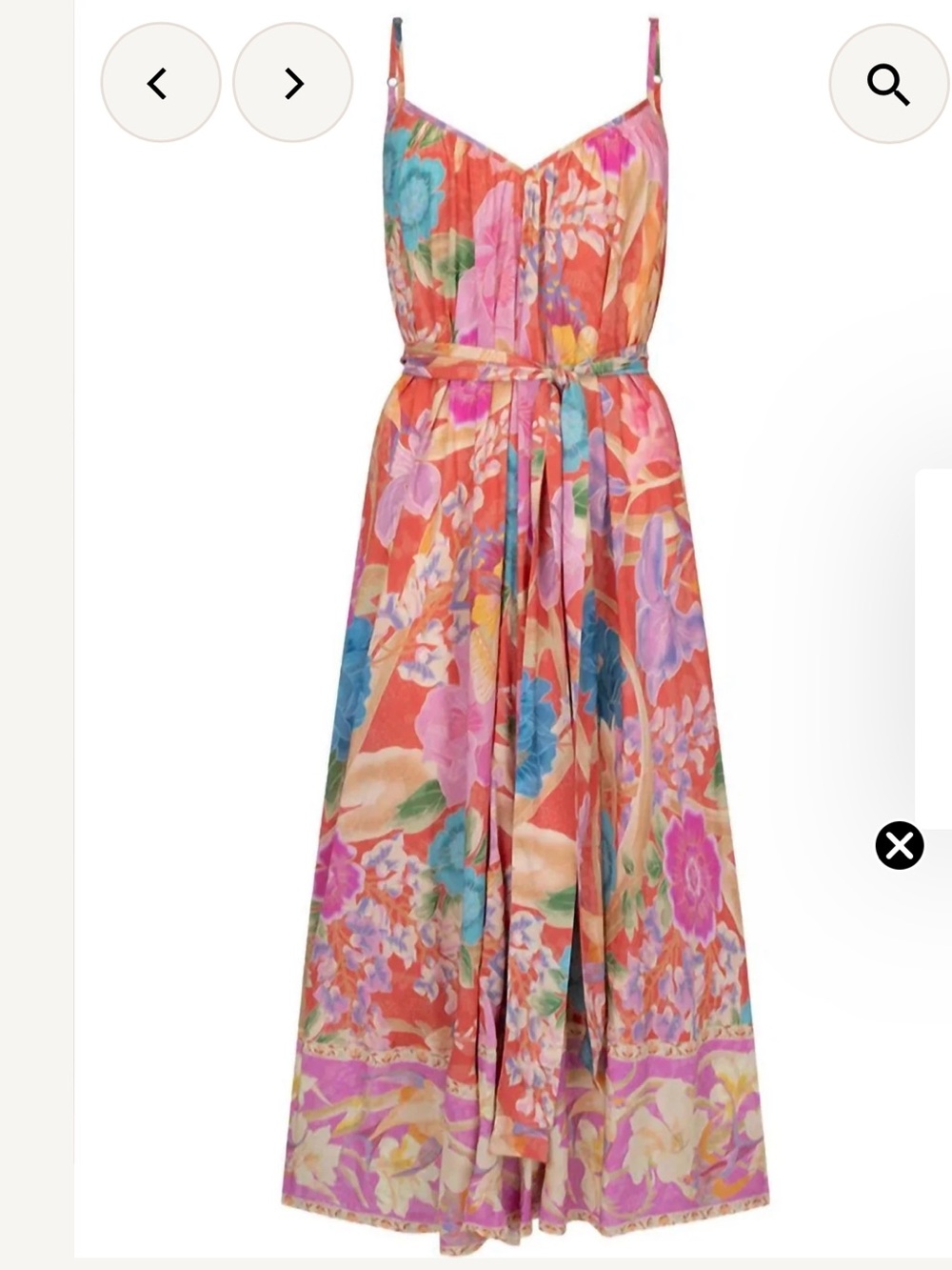 NWT Spell Painters Garden Strappy Maxi Dress in Crimson size Large - Picture 3 of 16